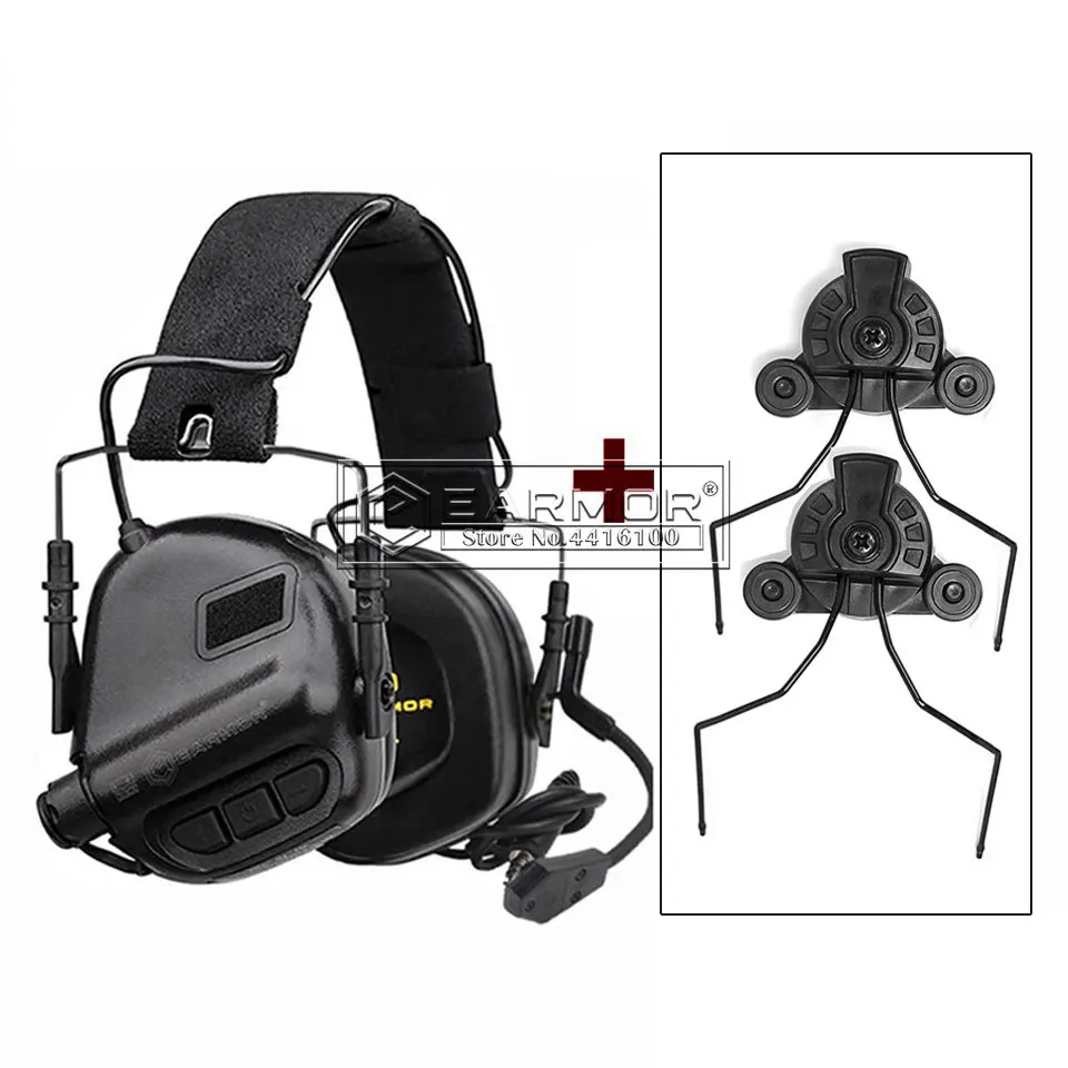 

EARMOR M32 Tactical Headset & M12 Exfil Helmet Rail Adapter Set 6 Color Shooting Noise Clearance Tactical Communication Headset