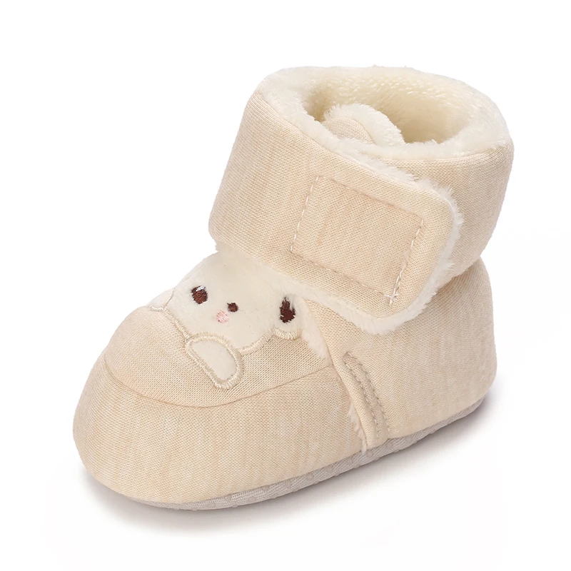 Winter-Baumwollschuhe für Neugeborene 0-1 Jahr Alte Jungen und Mädchen Baby Cartoon Teddybär mit Plüsch Warme Laufstiefel – Detail 9