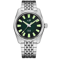 MERKUR Handwinding Mechanical Vintage Watches New Green Dial Dress Watch 24 Rubis Chinese First Diver Watch Relogio Masculino