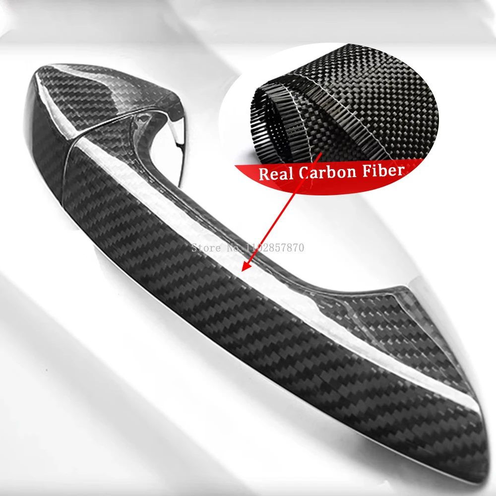 For Mercedes-Benz CLA-Class C117 2013-2018 Car Accessories Real Carbon Door Handle Cover Frame Sticker Exterior Trim Bodykit