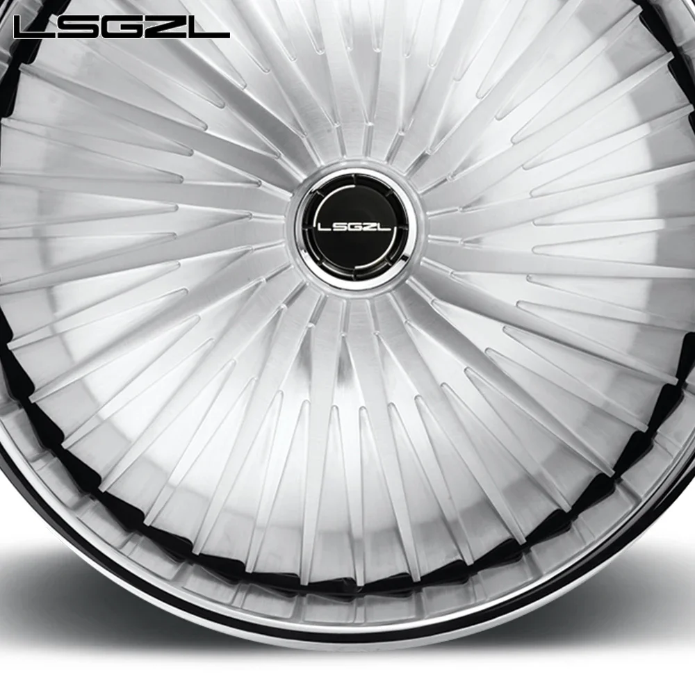 LSGZL 2023 حافة عجلة السيارة المخصصة سبيكة مزورة 2 قطعة مقعر عميق 19-24 بوصة الألومنيوم حالة جديدة 35 مللي متر Et 98 مللي متر 100 مللي متر PCD #6