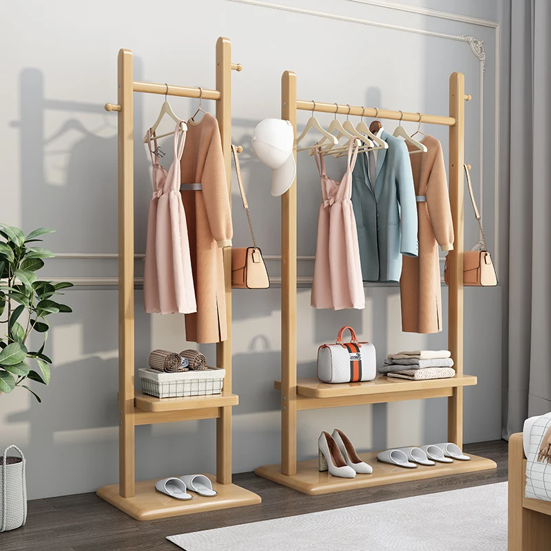 Bedroom Nordic Coat Racks Storage Modern Luxury Back Support Coat Racks Solid Wood Balcony Muebles Para El Hogar Furniture