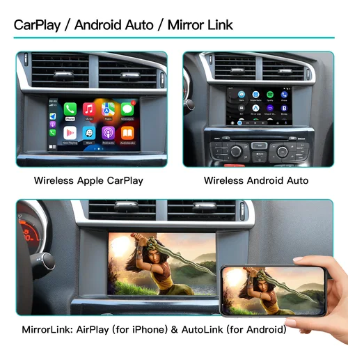 Imagen 2 del producto KIT inalámbrico Carplay Android Auto para Cristaux SMEG Picasso C4 C5 DS4 DS3 DS5 308 508 5008 3008 accesorio Multimedia