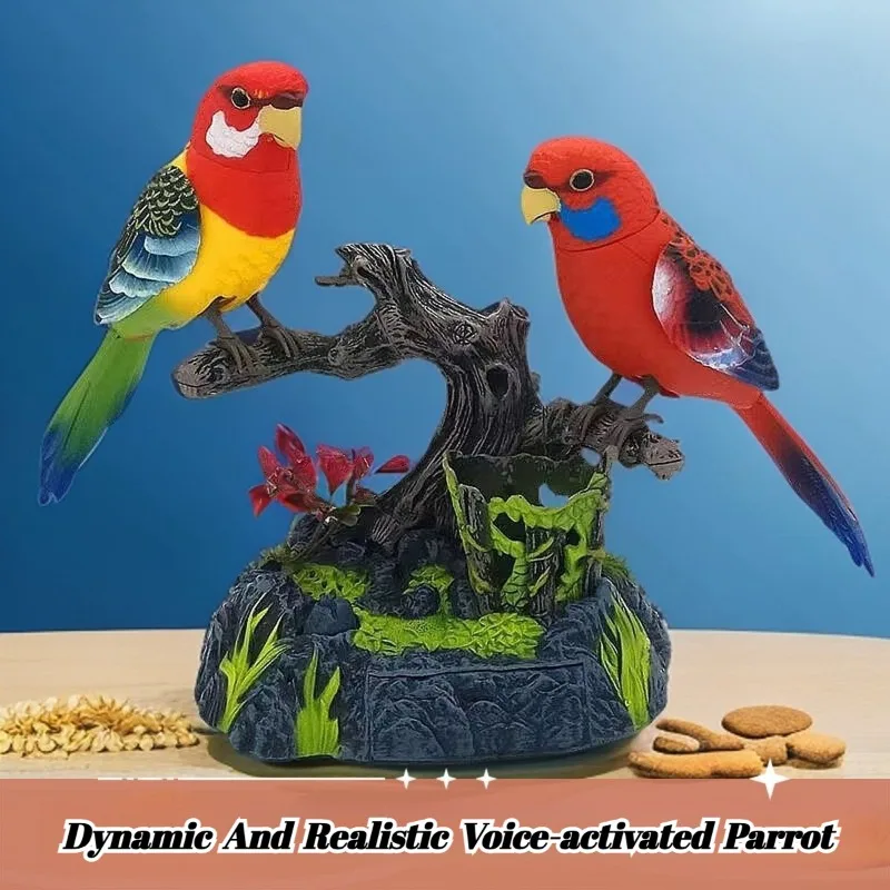歌うさえずる鳥のおもちゃ 人工玩具 リアルな動物 電動 屋外装飾 シミュレーション鳥 音を出す 鳥の鳴き声 樹木