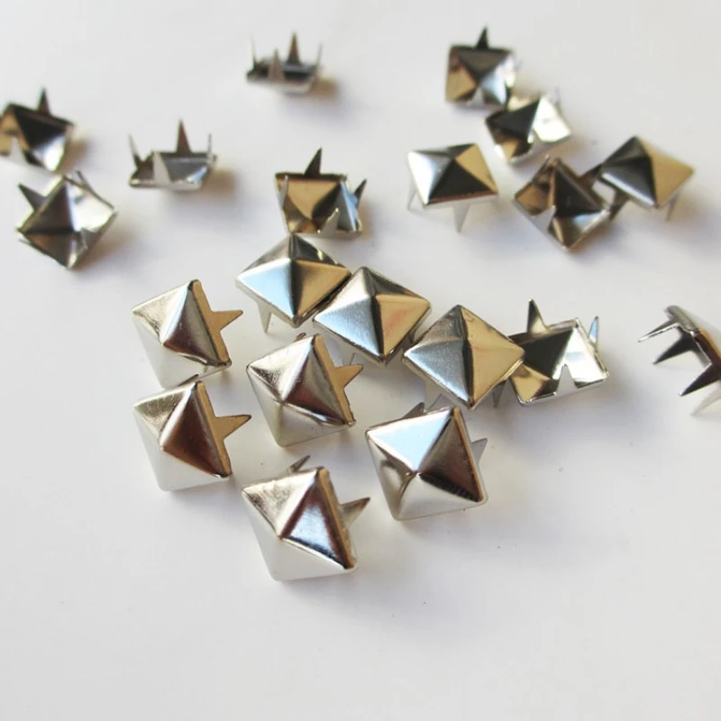 4mm-35mm Silvery Square Claw Nails Rivets DIY Craft Accessories Wholesale Leathercraft Bag Garment Decorative Rivet