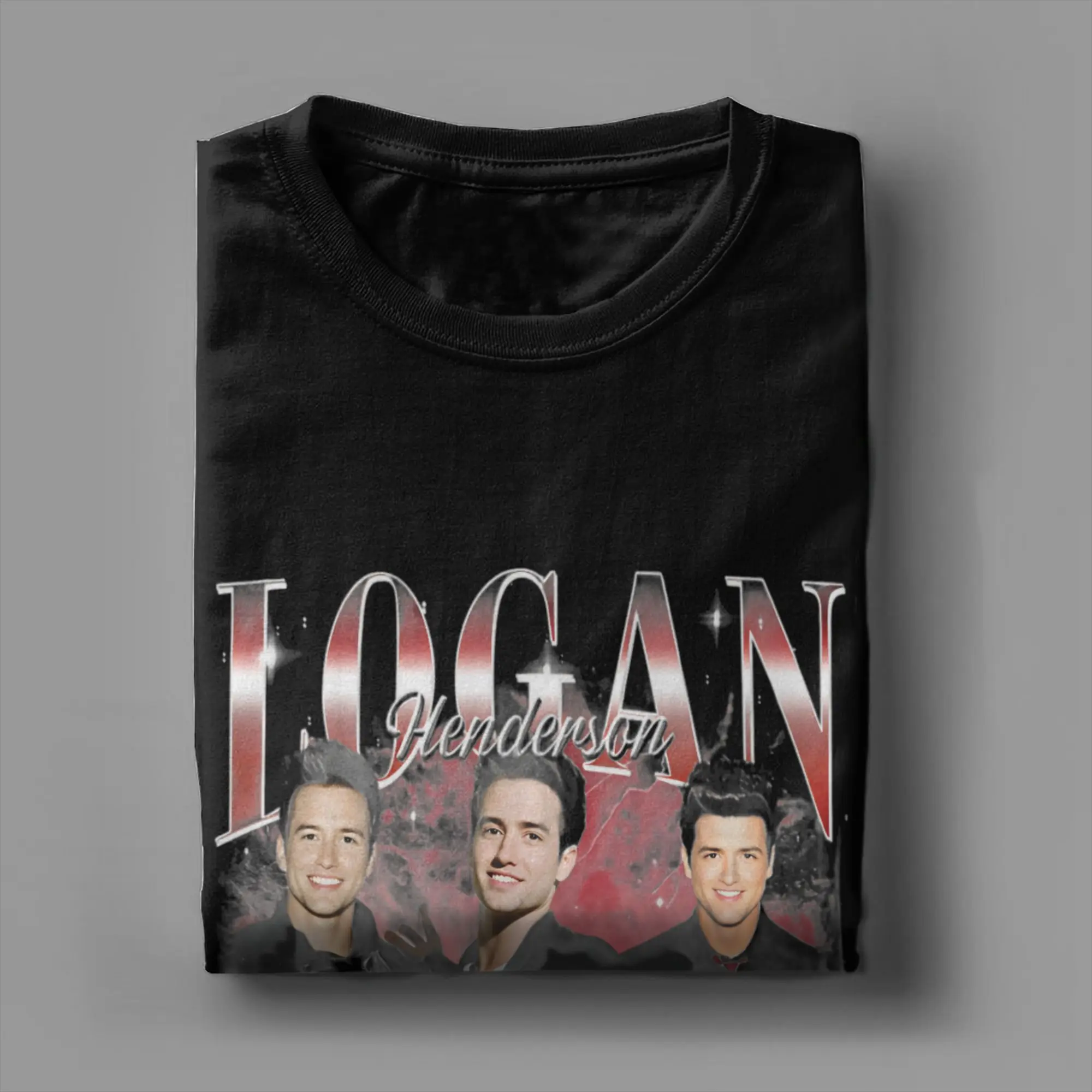 وقت كبير راش لوجان هندرسون تي شيرت موضة تي شيرت قصير الأكمام Vintage التي شيرت الصيف القطن طاقم الرقبة حجم كبير 5XL تيز