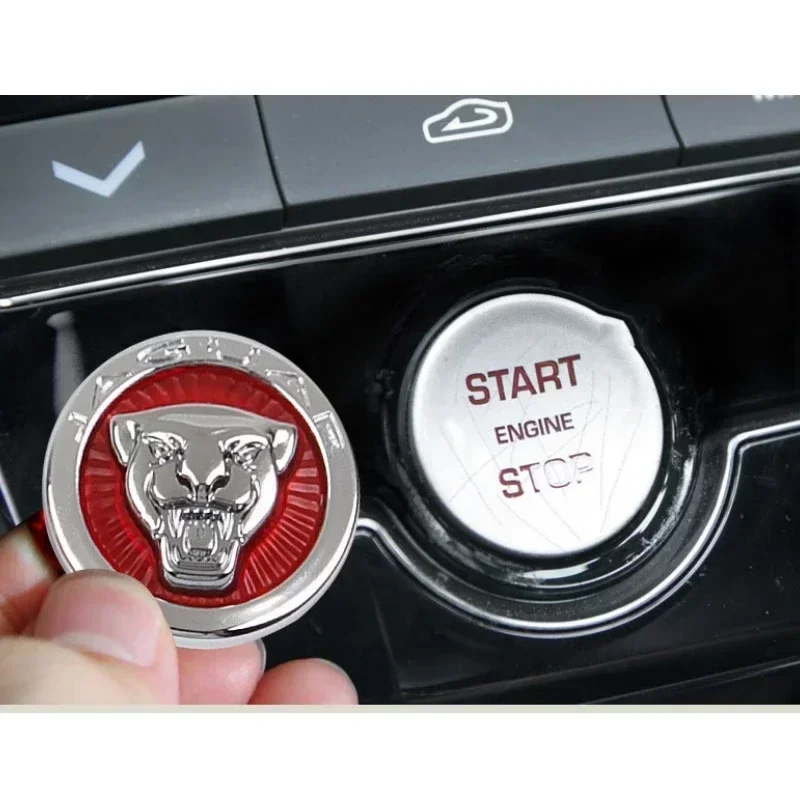 Car Emblem One-click Start Button Sticker Protection Cover Decal For Jaguar XF XFL XJ-S XJ-6 X-Type XE S-Type F-PACE F-Type