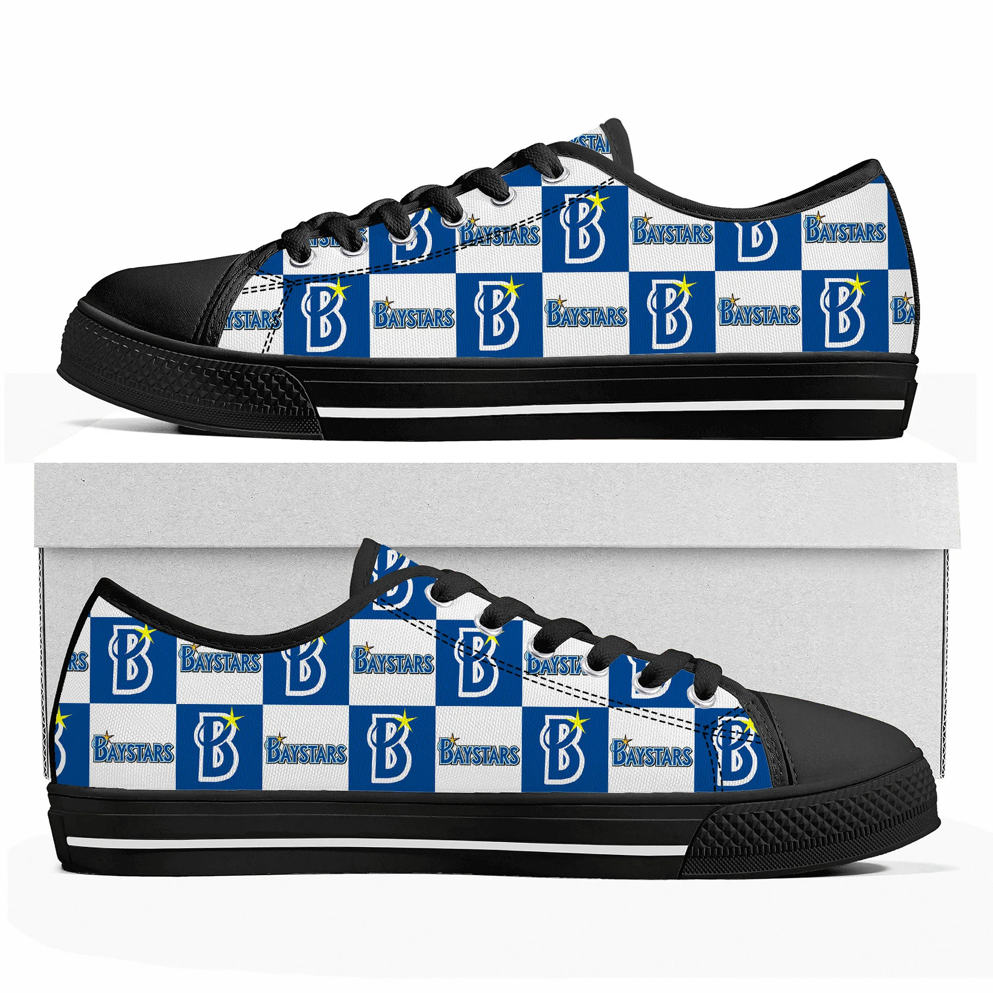 ベイスターズ Yokohama BayStars baseball Low Top Sneakers Mens Womens Teenager Canvas High Quality Sneaker Casual Custom Made Shoes