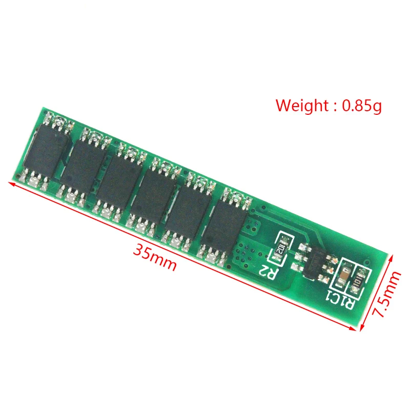 Защитная плата аккумулятора 1S 7.5A 10A 15A 3,7 V li-ion 3 4 6MOS BMS PCM, устройство для защиты литиевой батареи 18650