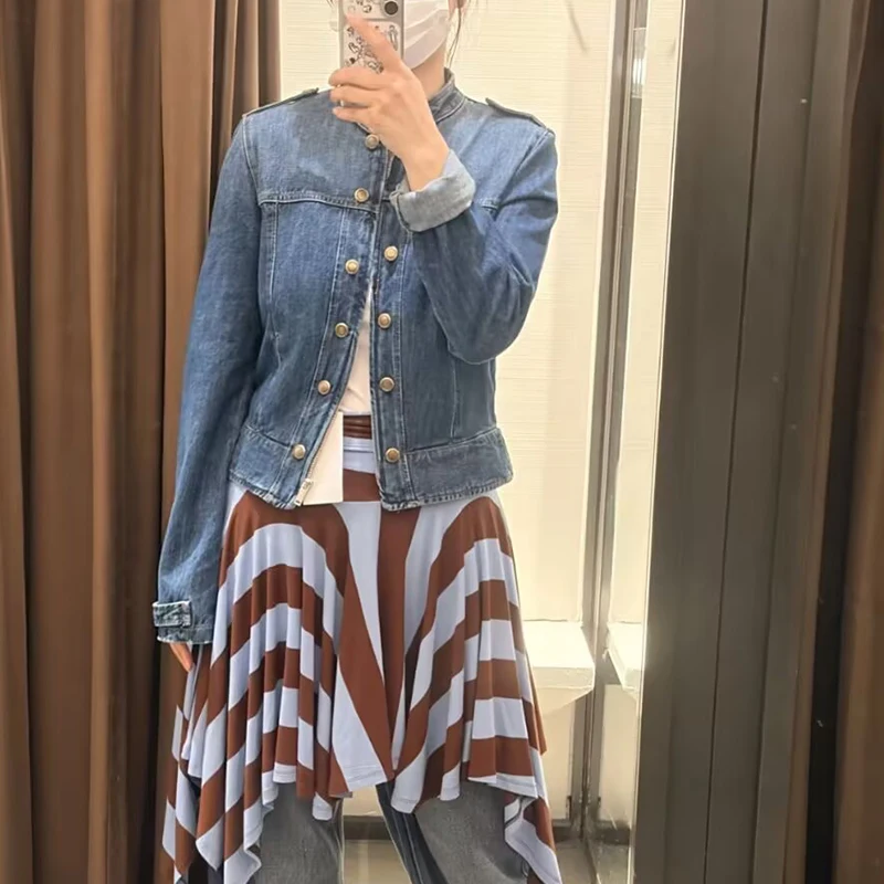

Denim Jackets Women's Autumn 2026 New Chic Slim Retro Young Women's Jackets Blouse Street Fashion Holiday Autumn Coats