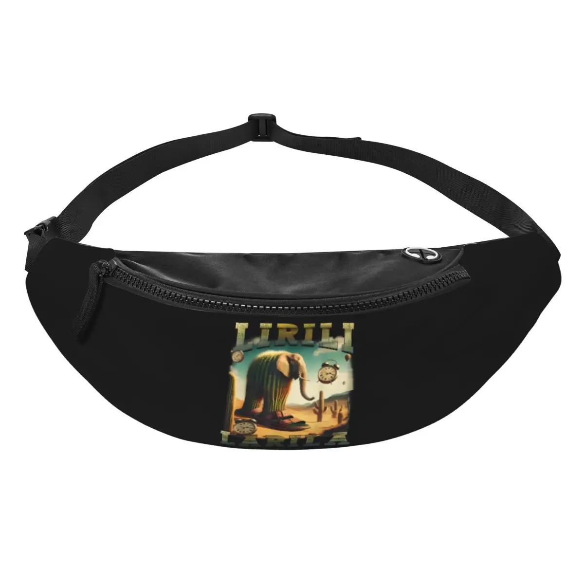 Personalizado italiano brainrot fanny pack homens mulheres animais legais dos desenhos animados crossbody cintura saco para correr telefone bolsa de dinheiro