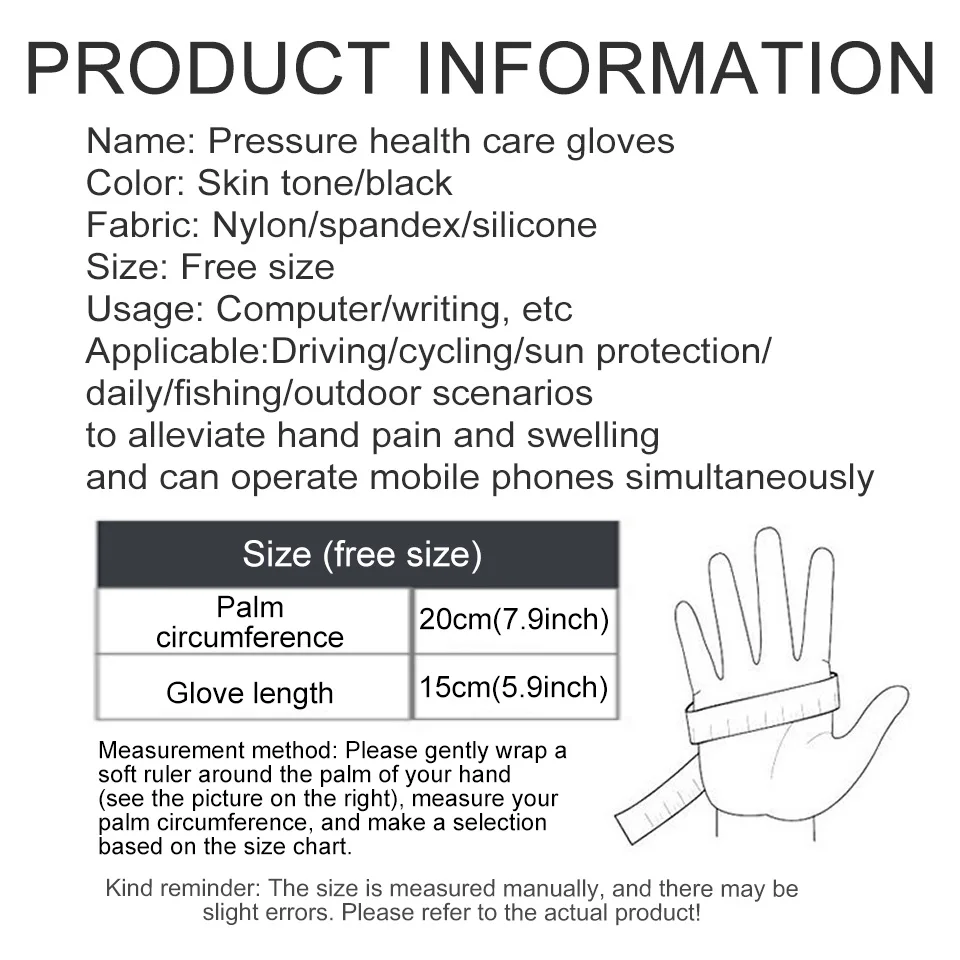KoKossi กาวจ่ายความดันถุงมือครึ่งนิ้ว Magnetic Therapy Anti SLIP Rehabilitation กีฬาฟิตเนสขี่จักรยานถุงมือ