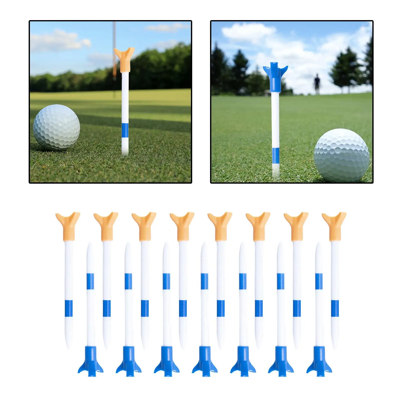 15 Pieces Golf Tees Reusable Practice Supplies for Golfer Adults Men Women Golf Tees Equipment Driving Range Backyard