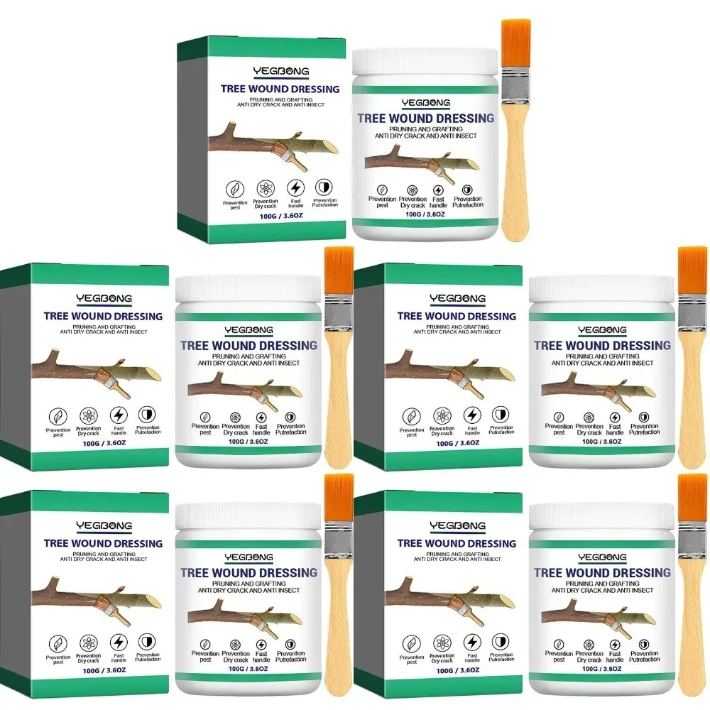 NEW 100g Tree Wound Bonsai Cut Paste Smear Agent Pruning Compound Sealer with Brush Grafting Pruning Sealer Tree Repair Ointment
