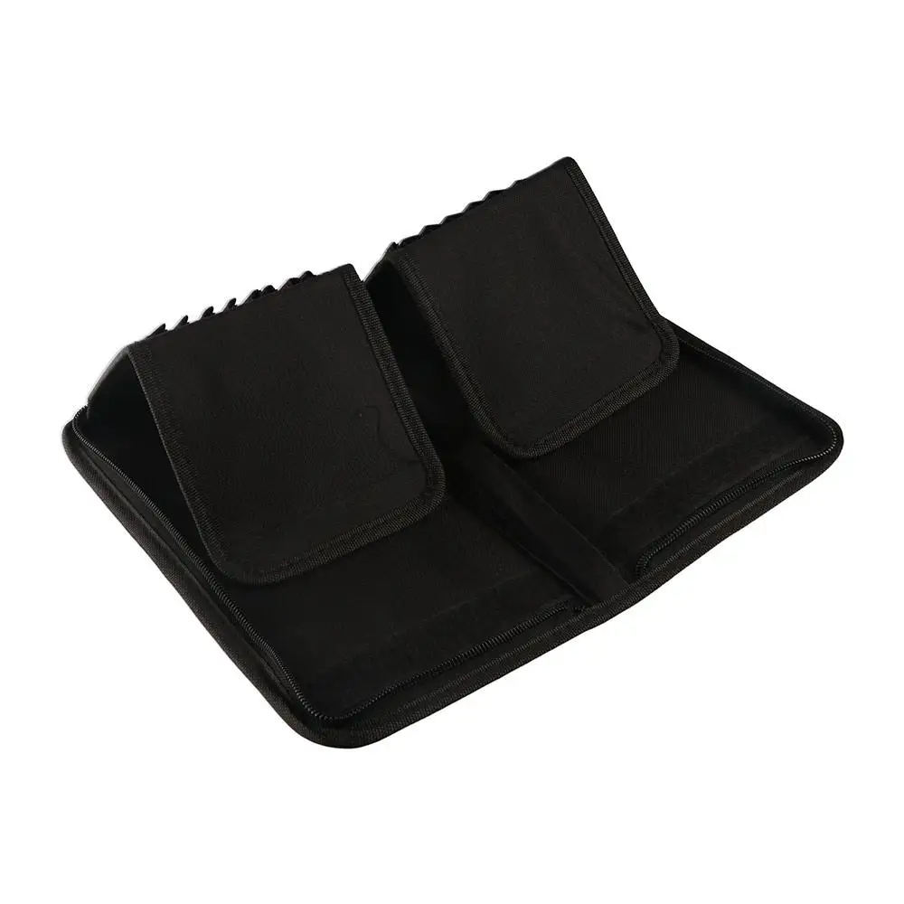 

Portable Paint Brush Holder Foldable Black Brushes Storage Case Multifunctional with Zipper Cosmetic Storage Bag Travel Holder