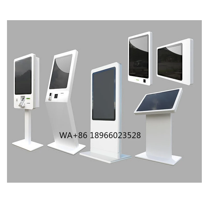 

Floor Standing/wall Mode Printer Touchscreen Digital Menu Ordering Kiosk Indoor Self Payment System With Nfc Qr