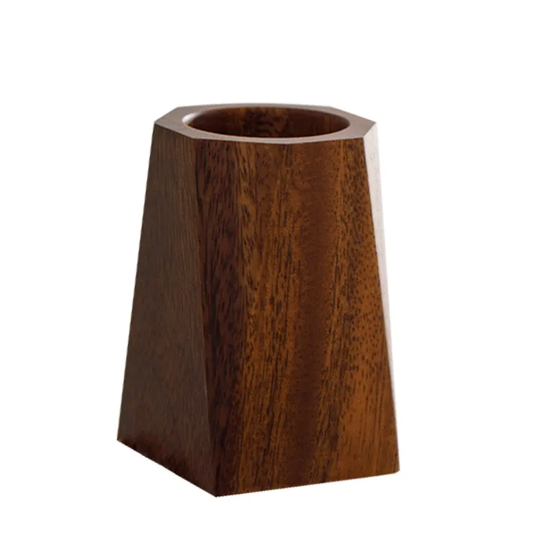 FlashDeal Walnut Wood Pen Holder - Solid Wood Storage Box for Desk Accessories Desktop Decorative Pen Holder