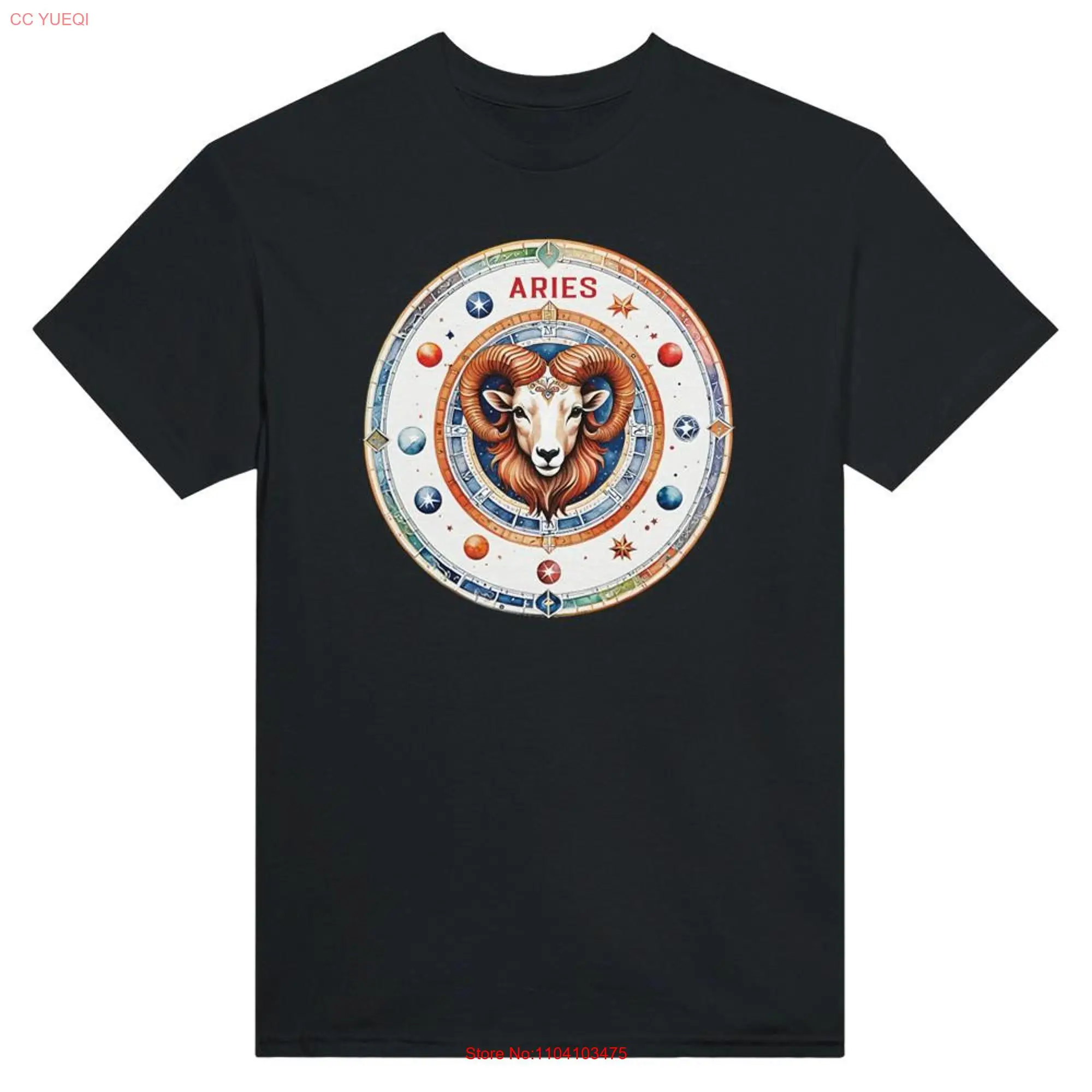 Aries Zodiac T Shirt Astrology long or short sleeves