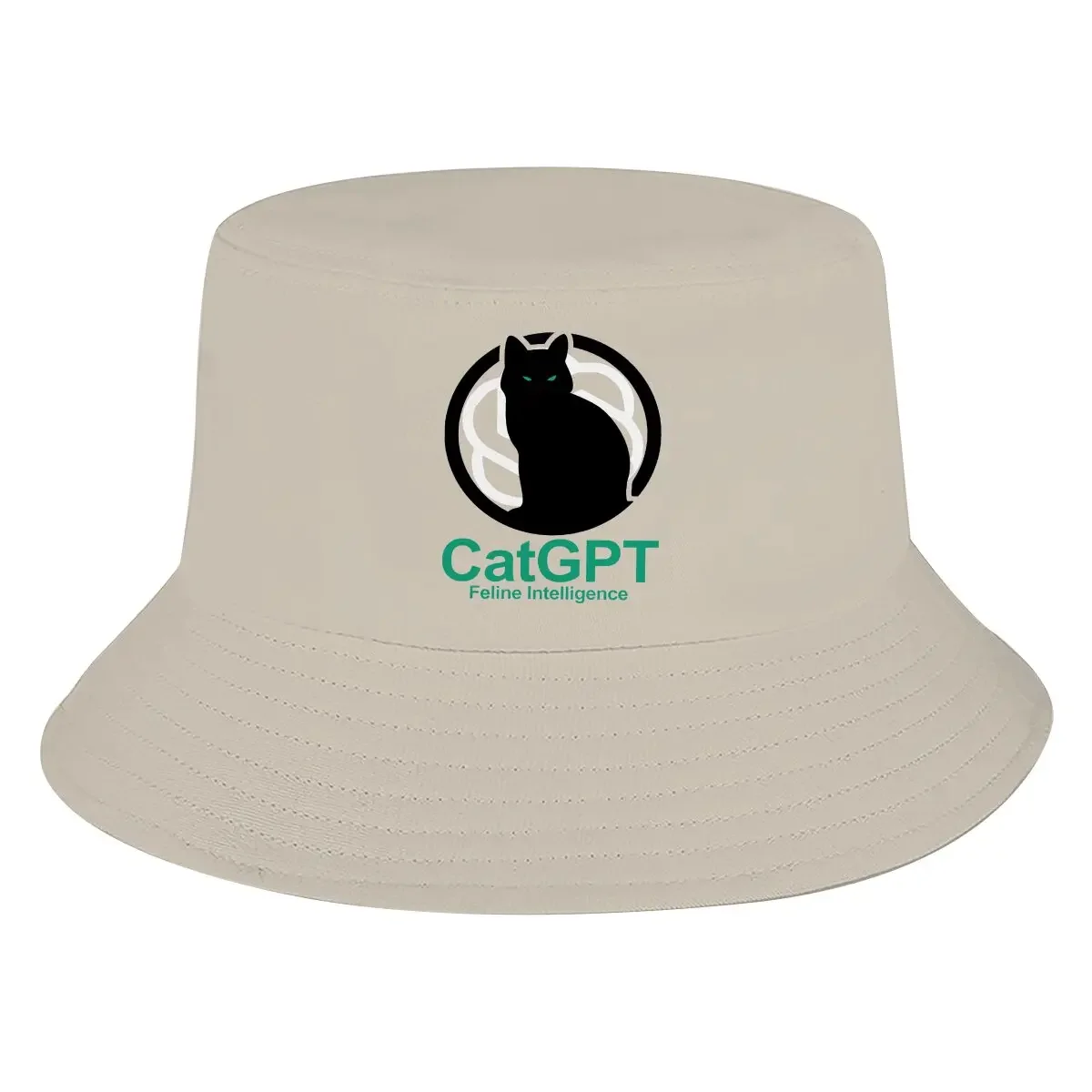 Feline Intelligence Unisex Bucket Hats ChatGPT Hip Hop Fishing Sun Cap Fashion Style Designed