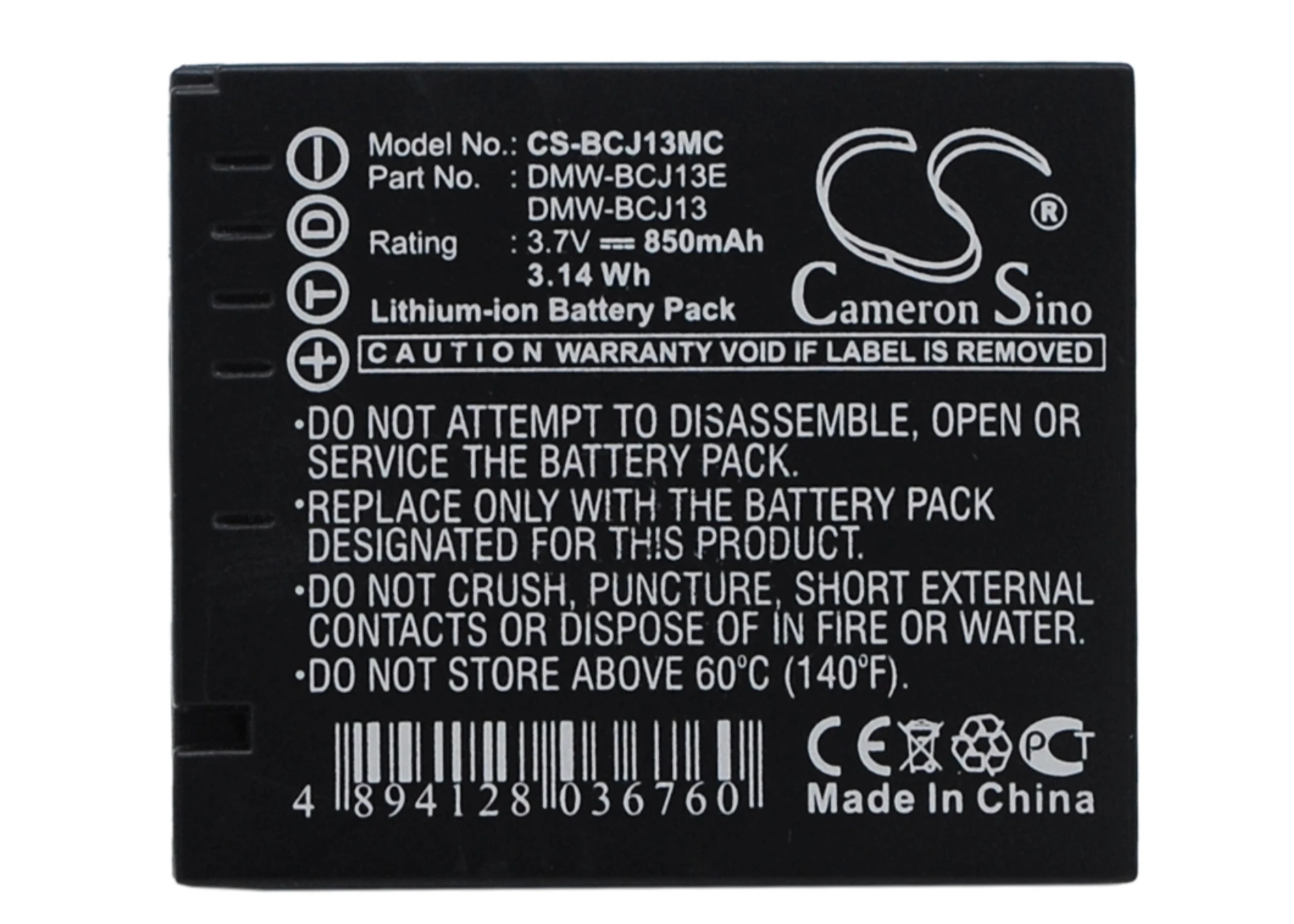 

Li-ion Camera Battery for Leica Panasonic,3.7v,850mAh,D-LUX6 V-LUX 2 Lumix DMC-LX5 Lumix DMC-LX5K,18719 18720 BP-DC9 DMW-BCJ13