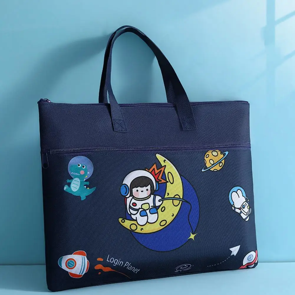 Canvas Handbag Convenient Large Capacity Fine Workmanship Kids Cartoon Top-handle Bag for Kids