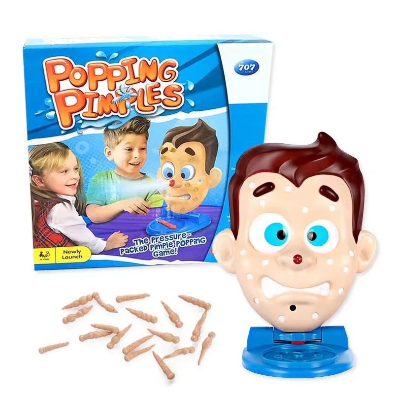 Funny Doll with Pimples Cute Face Squeeze Toy Acne Pop Water Spray Interactive Joke Prank Party Game Novelty Children Adult Gift