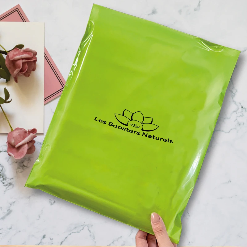 

Green Mailing Bags To Pack Products Shipping 25x30cm 100 Poly Mailer Courier Custom packaging Logo Letter Set Envelope Sending