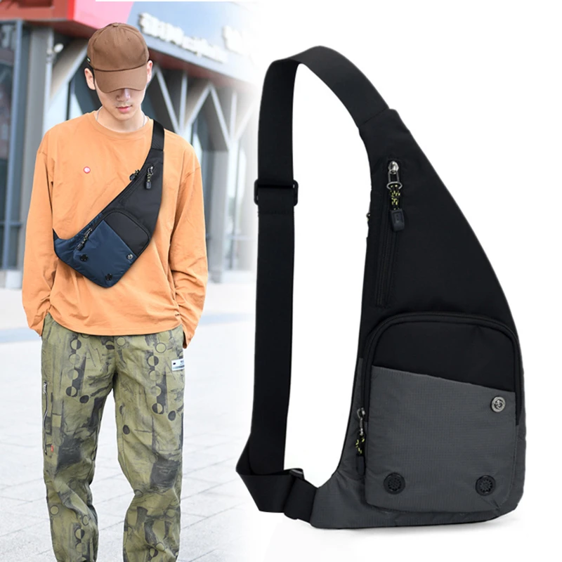 Nieuwe Mannen Casual Waterdichte Schoudertas Reizen Sport Outdoor Fanny Pack Kleine Messenger Sling Borst Crossbody Tas Voor Mannelijke