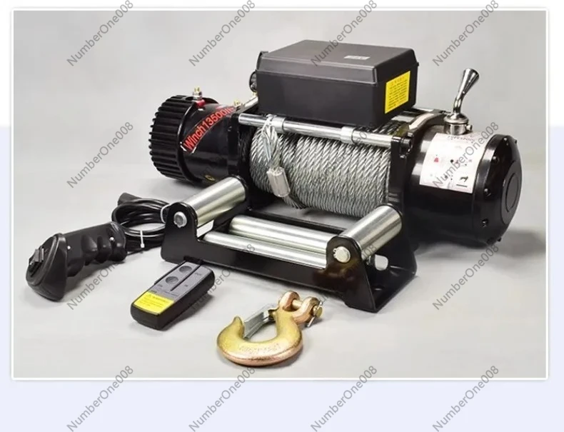 Durable Electric Winch 12v Vehicle-mounted Small Crane 24v Metal Hoists Self-rescue Lifting Truck Traction Hoist Winches