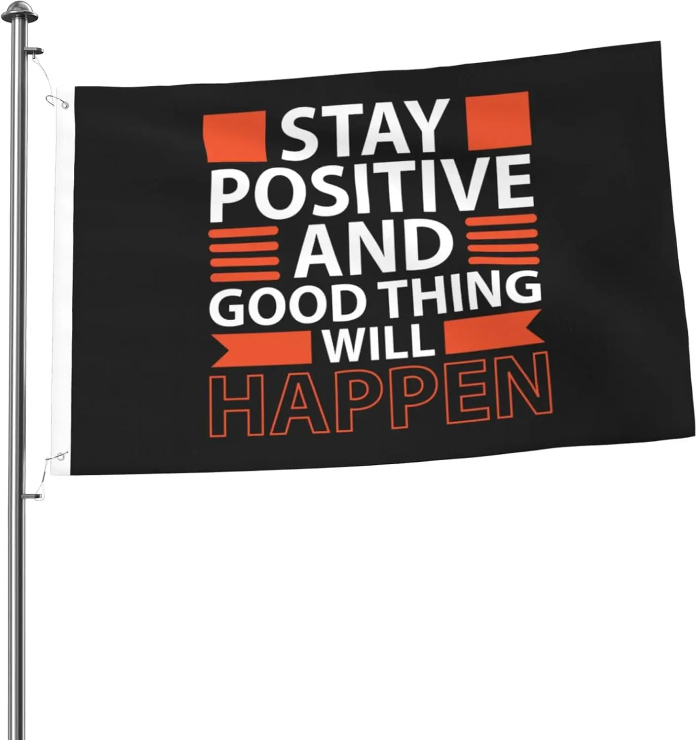 Flagicts 100% Polyester Stay Positive And Good Thing Will Happen Flag
