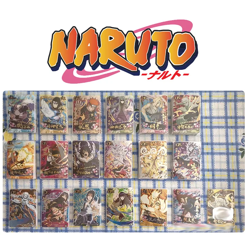 Naruto Gaara Uzumaki Naruto Uchiha Itachi Anime Characters Bronzing Rare Collection Flash Card Cartoon Toys Christmas Gift