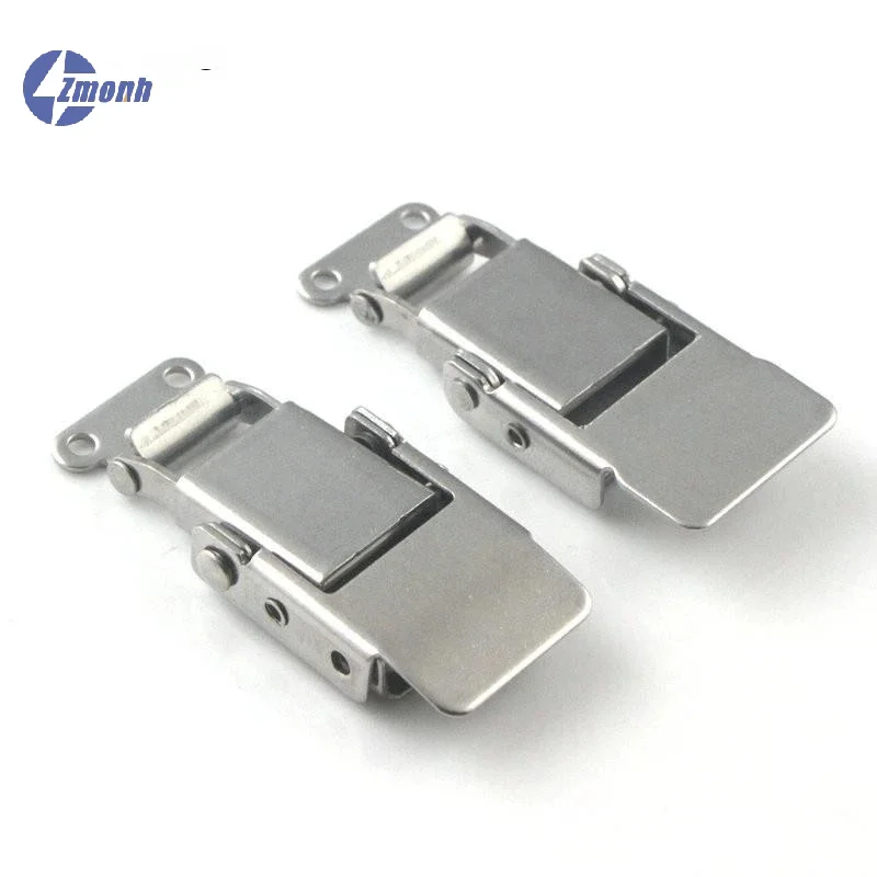 New！Metal Spring Toggle Latch Lock Jewelry Box Buckle Hasp Clasp With Screws Furniture Hardware For Wooden Suitcase, Tool Boxes