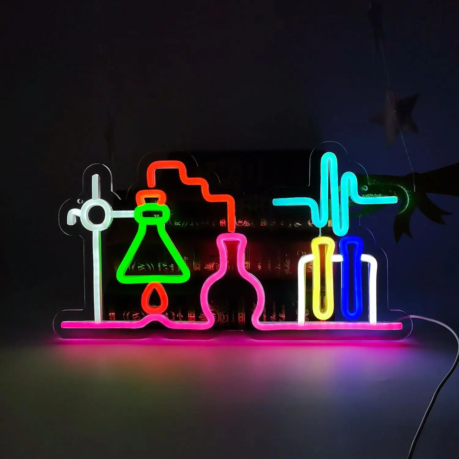 

Научная неоновая вывеска USB комплект для химикатов светодиодный светильник для классной комнаты, прочная комната, игровая комната, украшение для спальни, подарок