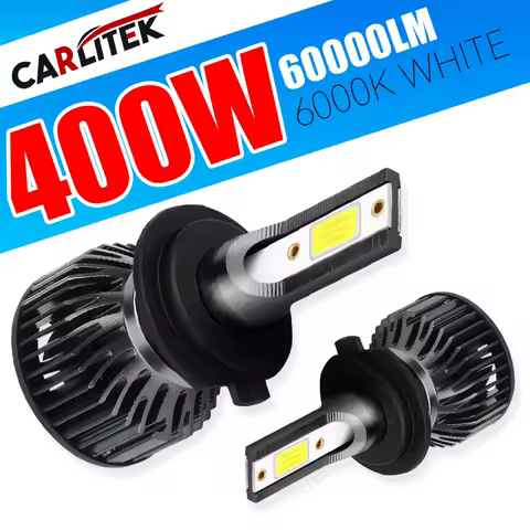 H7 H3 H4 LED headlights H1 H11 9005 9006 fog lights H8 H9 6000K with fan cooling for automobiles and motorcycles 12V 60000LM 2PC