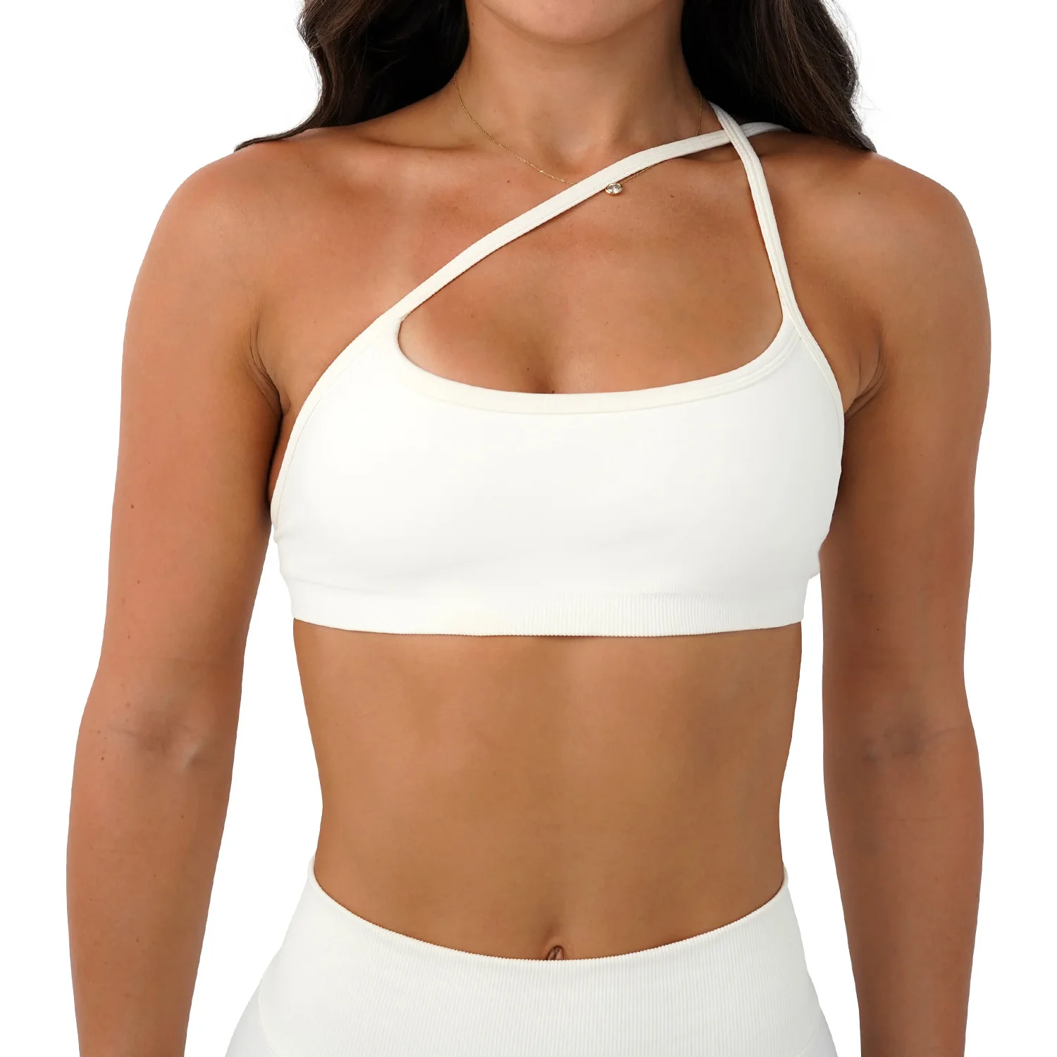 Women's Seamless Yoga Bra, 3-Way Convertible Strap Sports Bra with Removable Pads, Stretchy Luxe Fabric