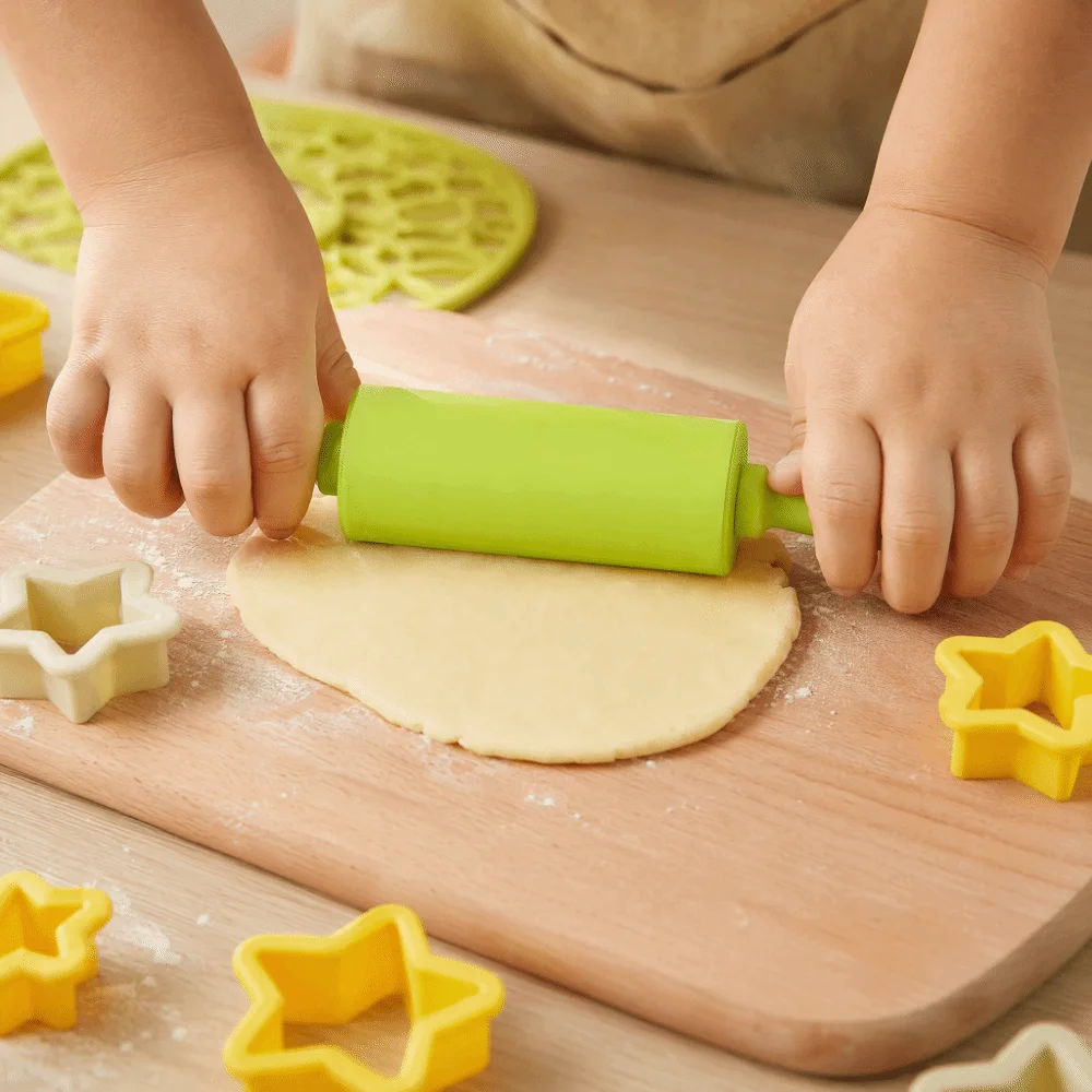 New PP Rolling Pin Handle Comfortable Grip Baking Rolling Pin Food Grade Easy Clean Non-Stick Rolling Pin Dough