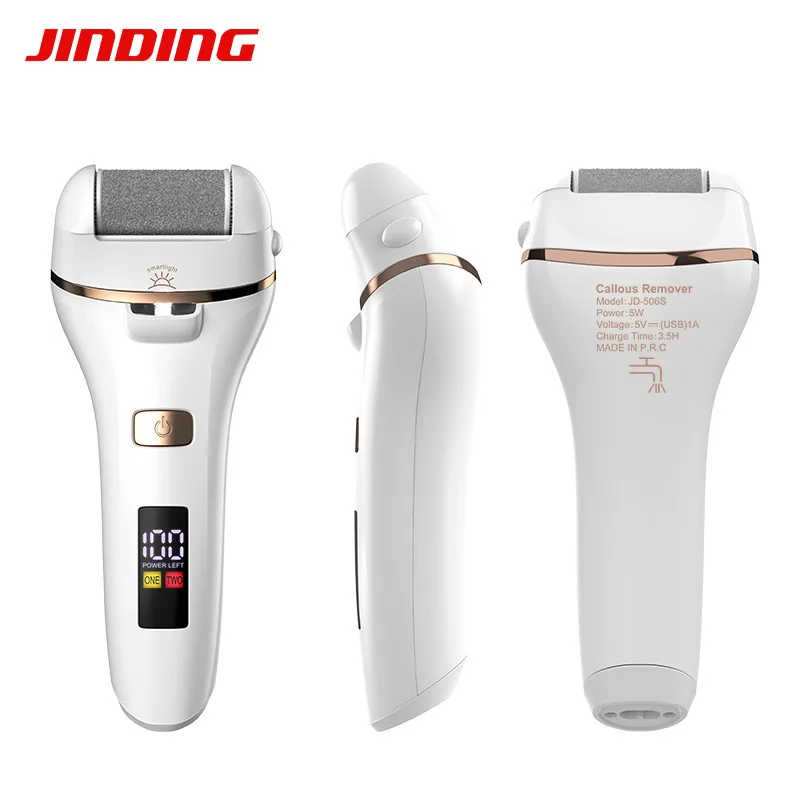 مقشر قدم كهربائي قابل لإعادة الشحن، للكعوب المتشققة - أداة محمولة للعناية بالقدم، مع رأس طحن بديل، إعدادين للسرعة، U #4