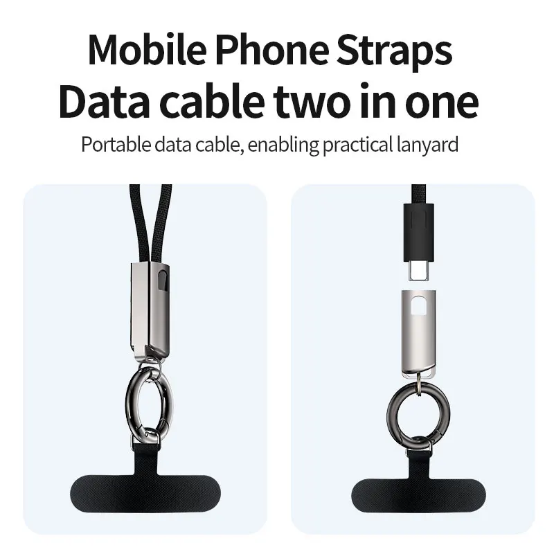 Zinc Alloy Portable Key Chain Data Cable PD60W USB-C To Type-C Charge Connection Cord Line For Xiaomi Huawei Samsung TXTB1 image 4