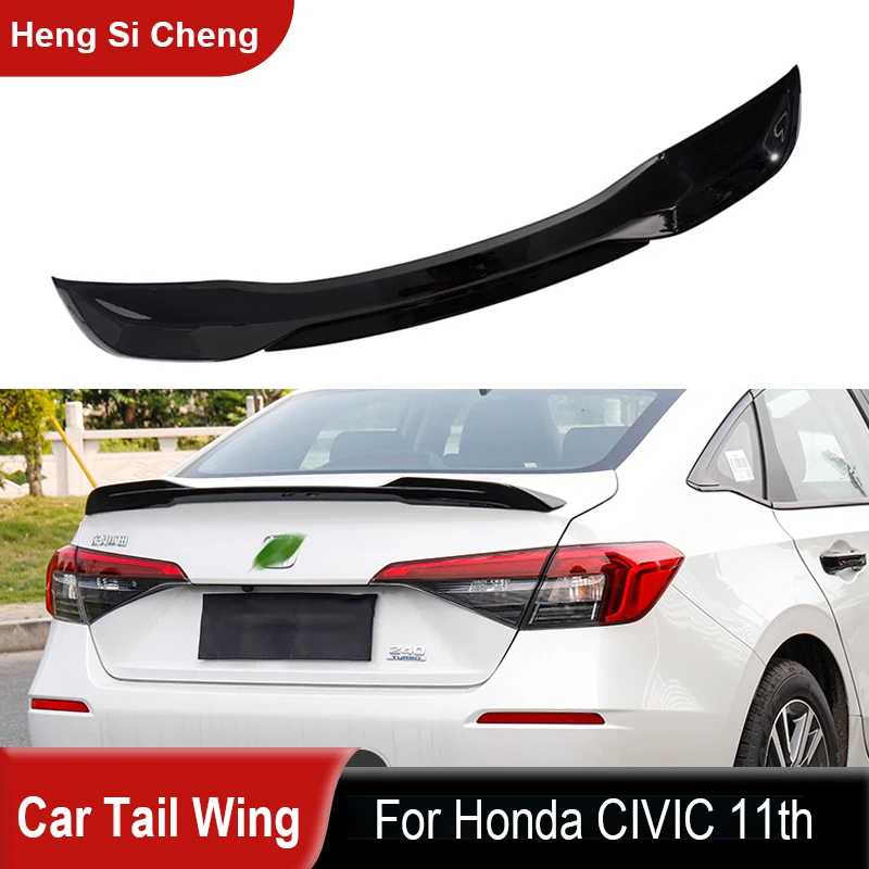 For HONDA 11th Civic Car Tail Wing Car Rear Roof Side Spoiler Wing High Configuration Black Warrior Exterior Decoration