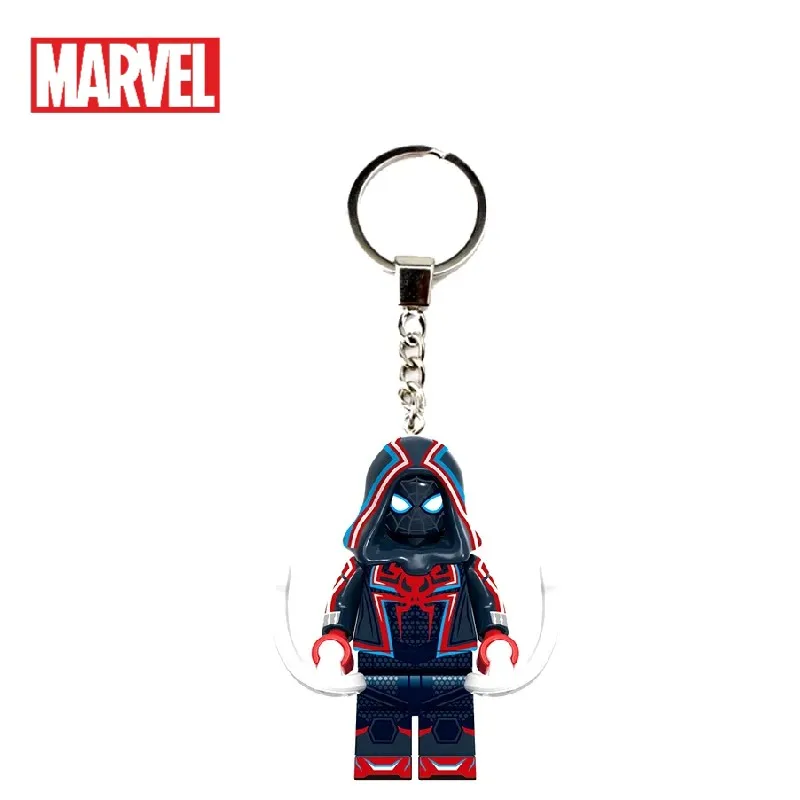 

Marvel Spiderman men's and women's new creative cartoon puzzle assembled building blocks man-figure toy bag pendant keychain