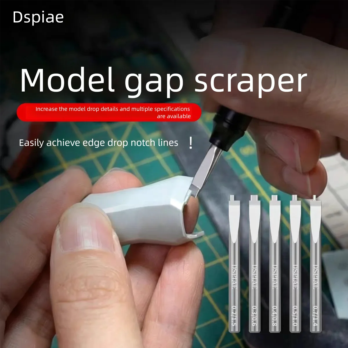 DSPIAE Model Drop Scraper Model Carving Chisel Push Knife Kits Precision Scribe Line ScoringHobby DIY Tool