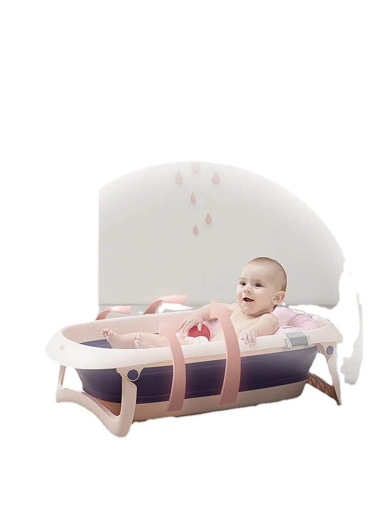 Baby Bathtub Children Foldable Bathtub Baby Newborn Bath Bucket Artifact Large 3-Piece Set