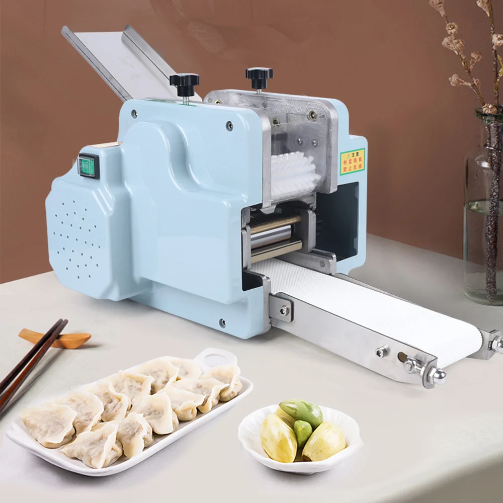 Dumpling Skin Maker, 140W Electric Dumpling Skin Maker Machine Commercial Automatic Wonton Skins Maker with Mold and Brush