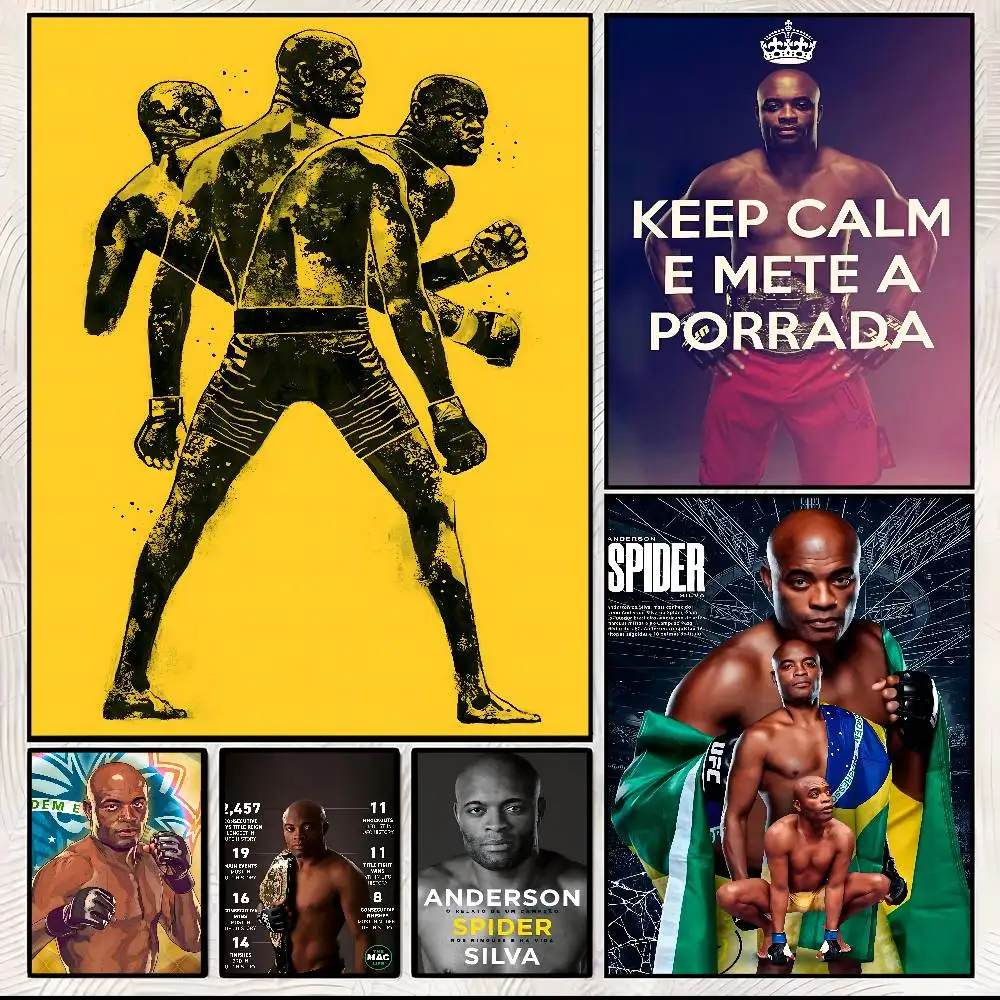 Boxing A-Anderson Silva-es Poster HD art sticky wall waterproof home living room bedroom aesthetic decoration