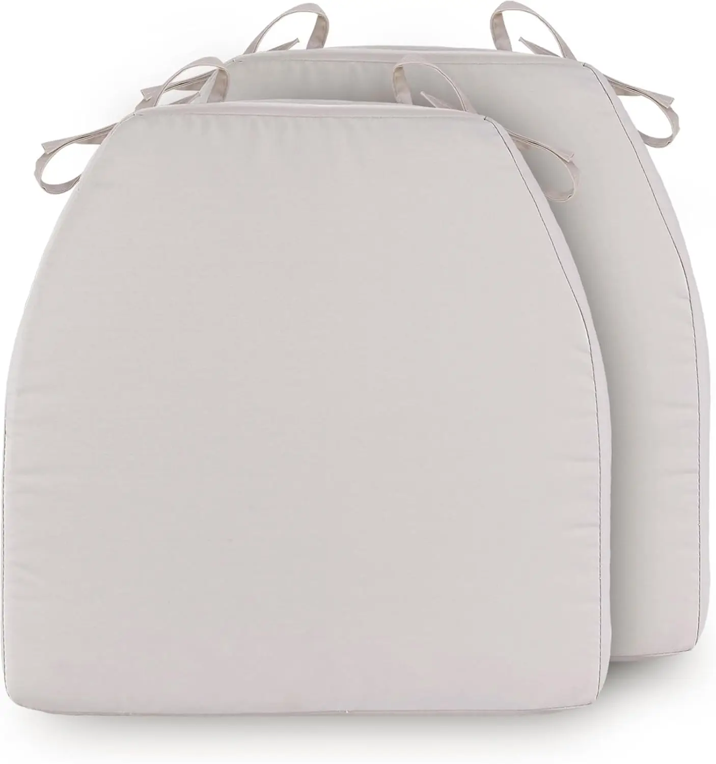 

Chair Cushions For Dining Chairs - Thickened 2"" Kitchen Chair Pads With Ties And Removable Cover, D-Shaped S 17'' X 16'', Set