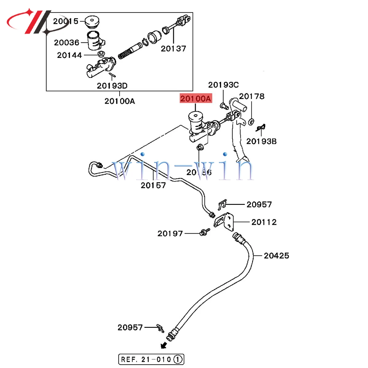 For MITSUBISHI LANCER EVO5 EVO6 CP9A High-Quality Clutch Master Cylinder MR244839 CM640033