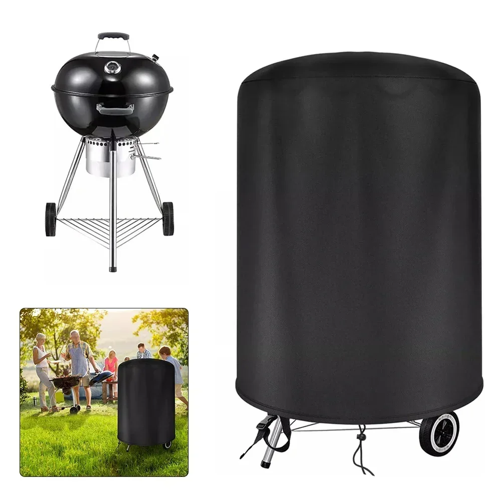 For Raweao Kettle BBQ Cover For Weber 57Cm Waterproof Barbecue Cover Round BBQ Black Outdoor Grill Cover Barbeque Grill Covers