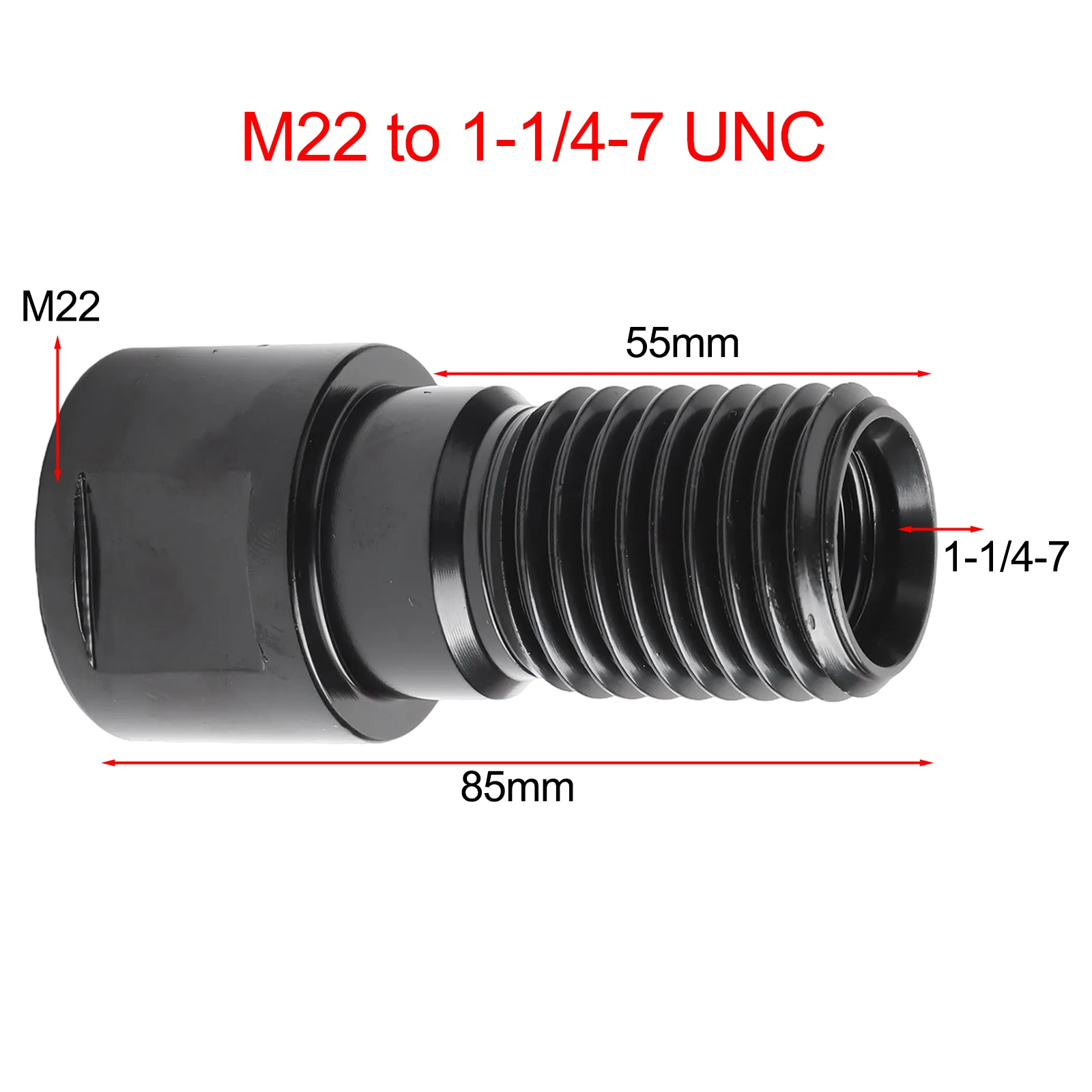 อะแดปเตอร์เกลียว 1 ชิ้น สำหรับดอกสว่านเจาะคอนกรีต M22 เป็น 1-1/4-7 พร้อมหัวแปลง อุปกรณ์เสริมเครื่องมือไฟฟ้า