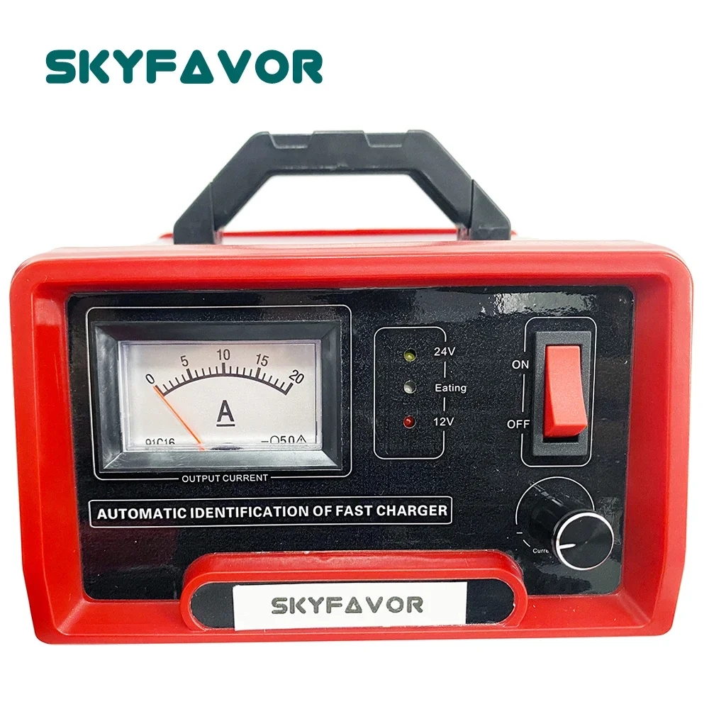 Automatic 12V 24V Battery Charger 12V 24V 10A Adjustable Fast Truck Motorcycle Car Battery Charger for Gel Agm Lead Acid