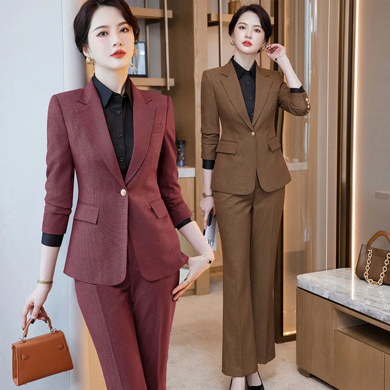 Casual Fashion Business Attire Suit 2023 Women's Autumn and Winter Sales Department Workwear Ol White Collar Office Wear Suit Ov